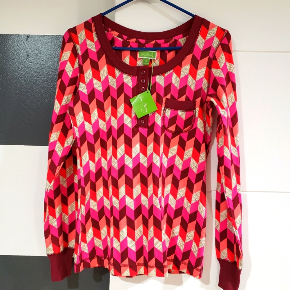 BNWT VERA BRADLEY Long-Sleeved Pajama Shirt (S) - Picture 1 of 5